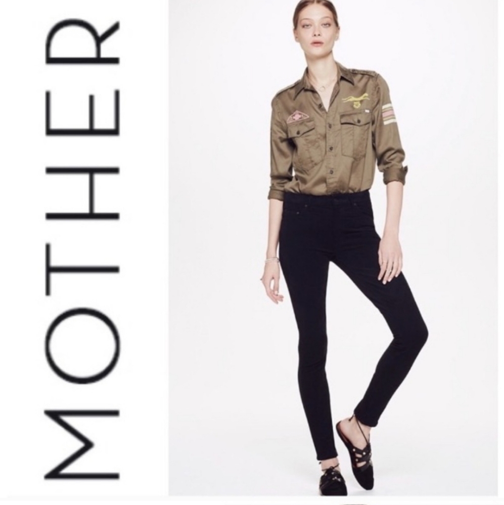 MOTHER high waisted faux suede looker